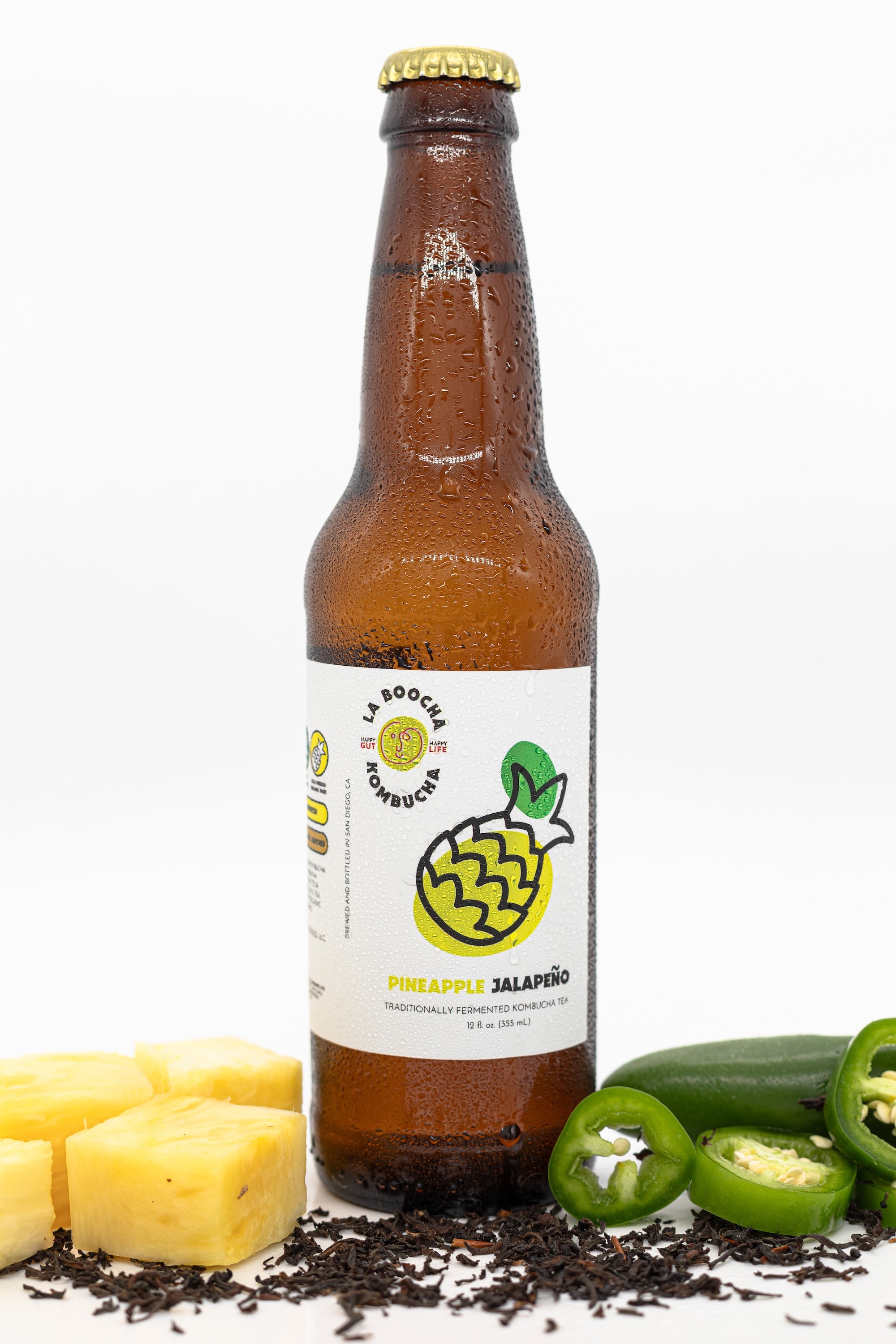 Piña-Jalapeño Kombucha